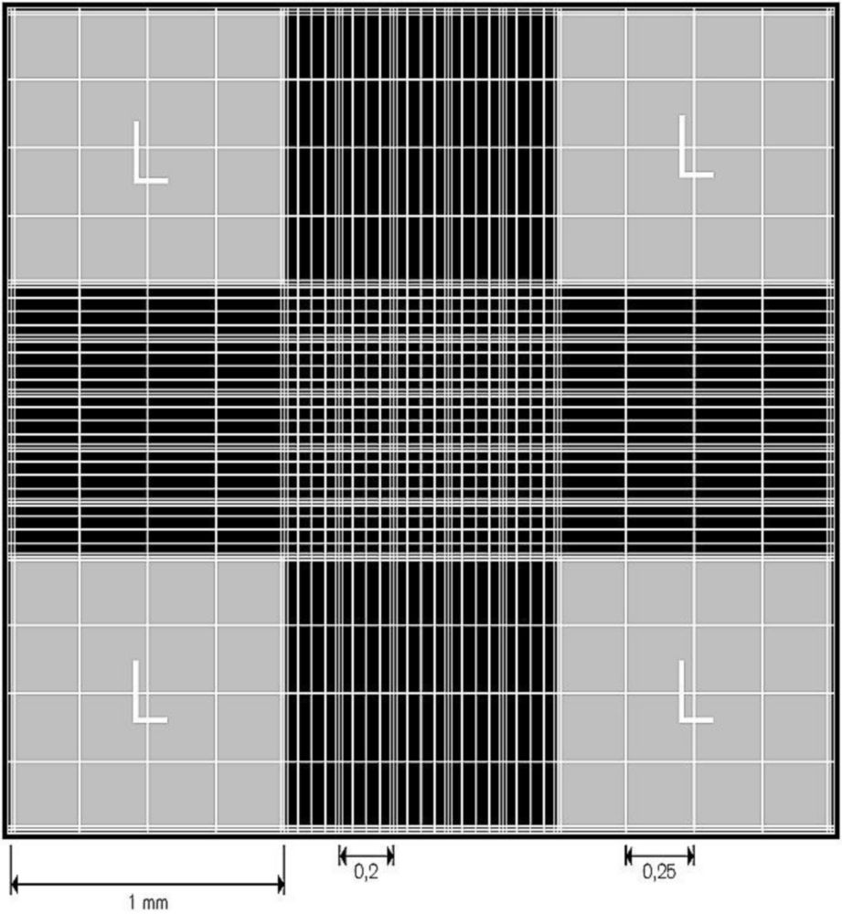 Counting chamber, Improved Neubauer, bright line
