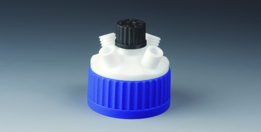 Rozdělovače pro reakční nádoby (R) se závitem GLS 80, PP, PTFE