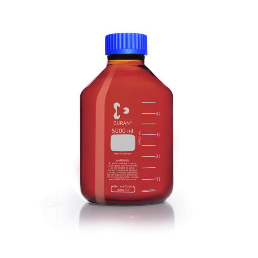 Lahve se širokým hrdlem GLS <sup>80®</sup>, <sup>DURAN®</sup> jantarové sklo