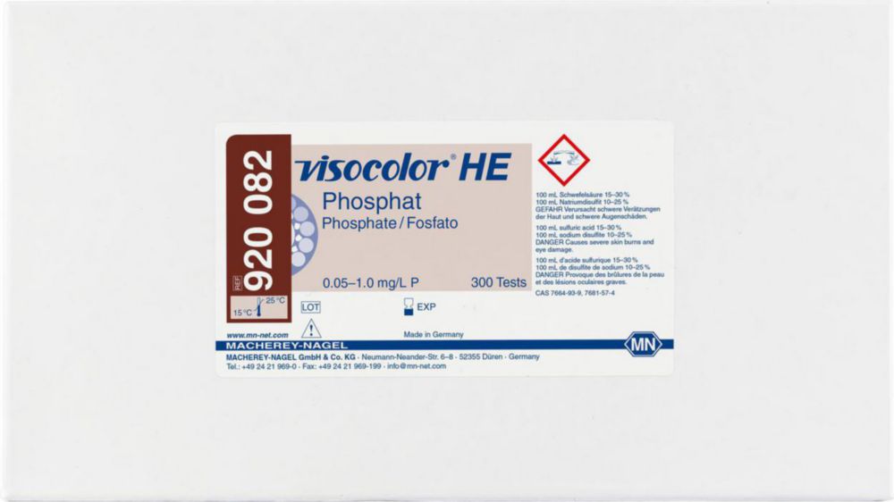 Testovací soupravy, <i><sup>VISOCOLOR®HE</sup> pro </i>analýzu vody