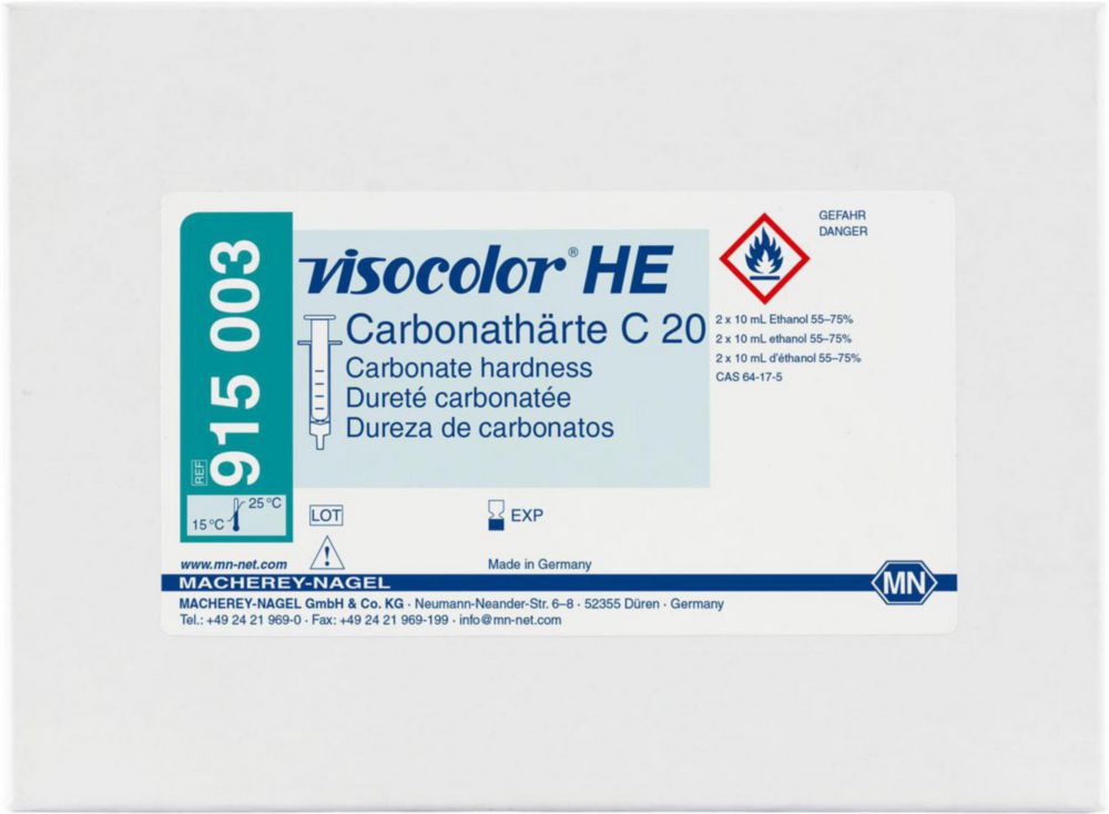 Testovací soupravy, <i><sup>VISOCOLOR®HE</sup> pro </i>analýzu vody