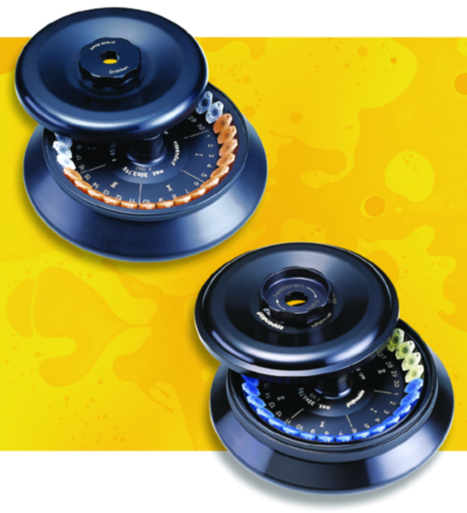 Fixed angle rotors for centrifuges 5804/5804 R, 5810/5810 R, incl. QuickLock<sup>®</sup> rotor lid