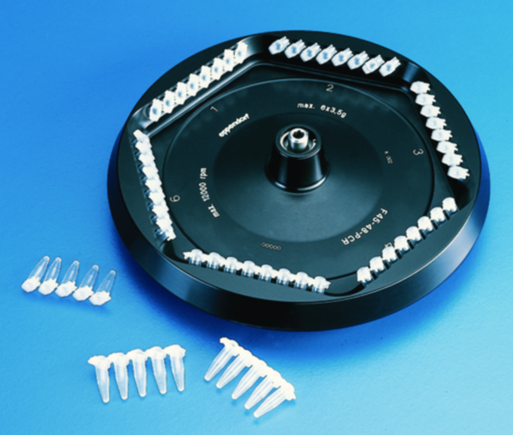 Fixed angle rotors for centrifuges 5804/5804 R, 5810/5810 R, incl. QuickLock<sup>®</sup> rotor lid