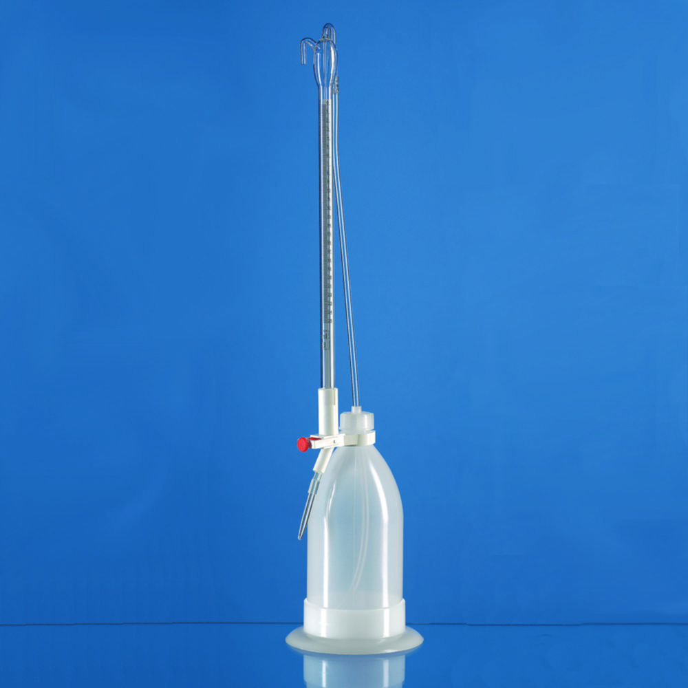 Automatická byreta, sklo, Schillingův vzor, borosilikátové sklo 3.3/HDPE, třída B