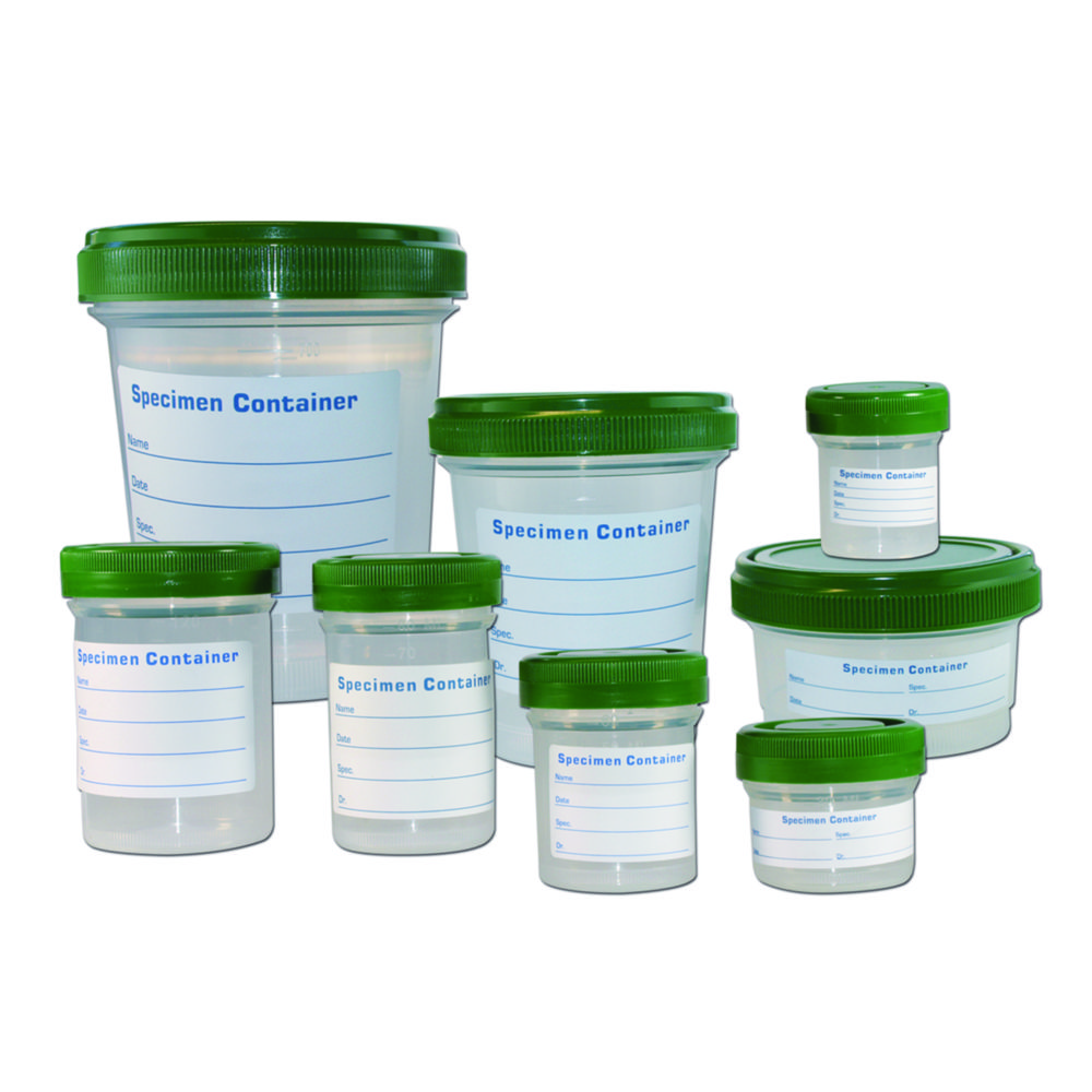 LLG-kontejnery na vzorky, PP, Heavy Duty, se šroubovacím uzávěrem, HDPE