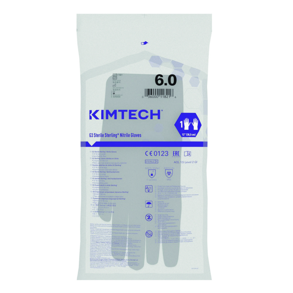 Rukavice pro čisté prostory, Kimtech™ G3 Sterile Sterling™, nitrilové, sterilní