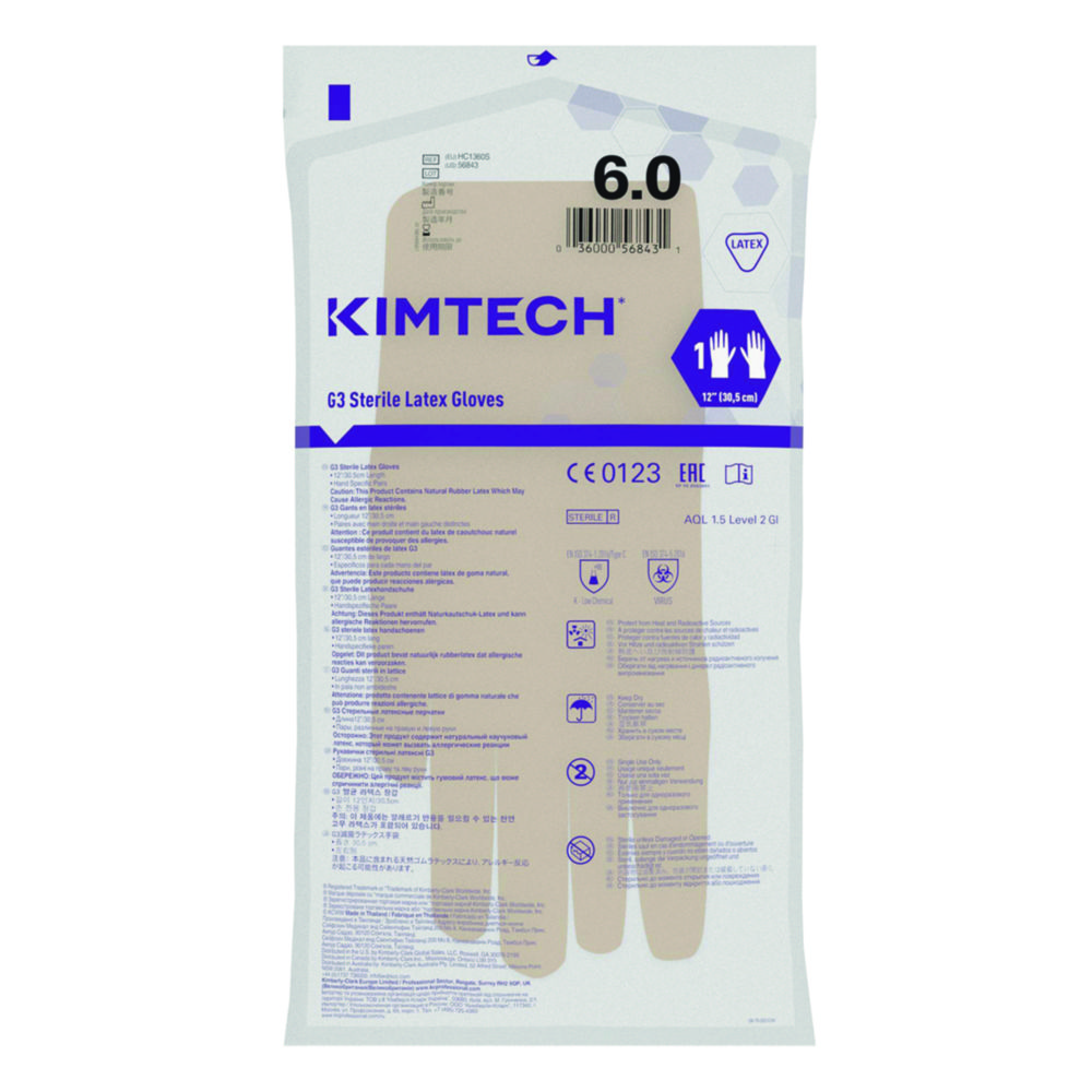 Rukavice pro čisté prostory Kimtech™ G3, latexové, sterilní