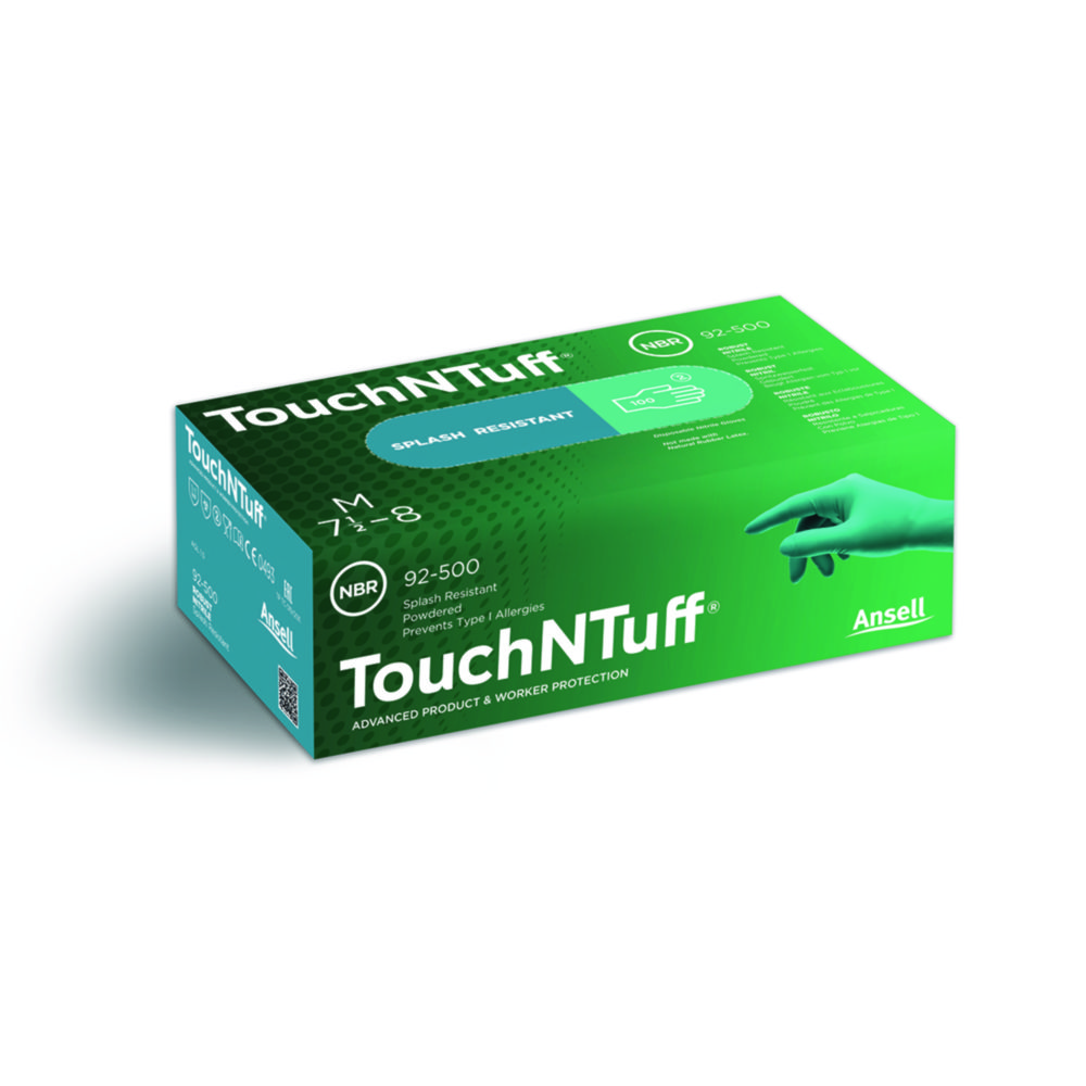 Jednorázové rukavice Touch N <sup>Tuff®</sup>, nitrilové, dobře zapudrované