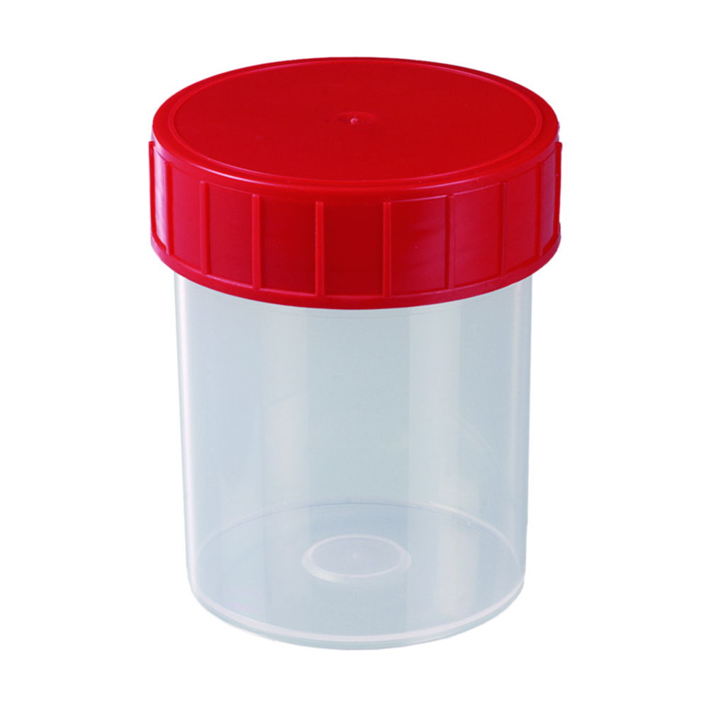 Kádinky na vzorky, PP, se šroubovacím uzávěrem, LDPE