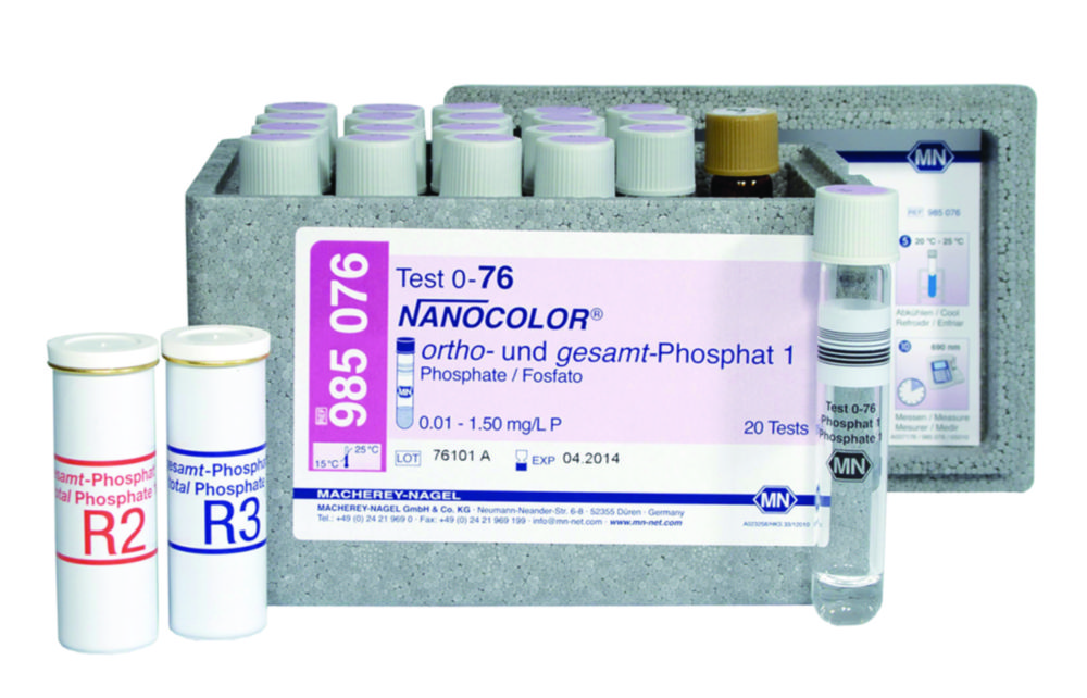 Zkumavkové testy <sup>NANOCOLOR® </sup>orto- a celkový fosfát