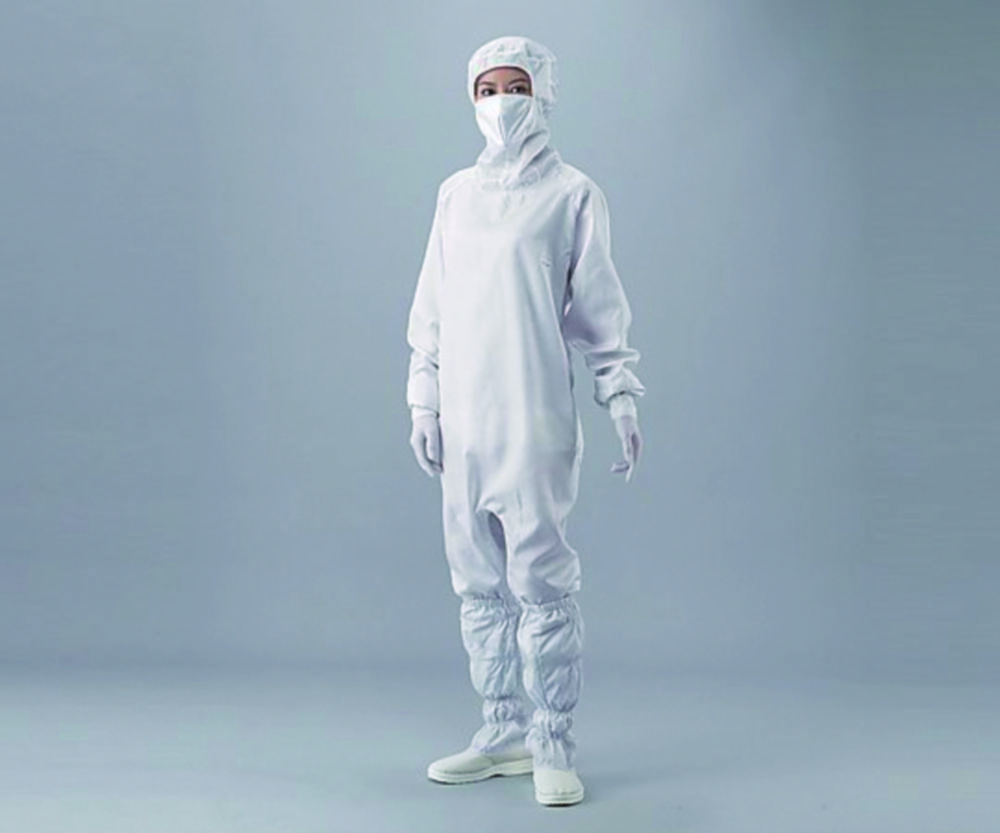 Kombinéza pro čisté prostory ASPURE, polyester, s kapucí a maskou