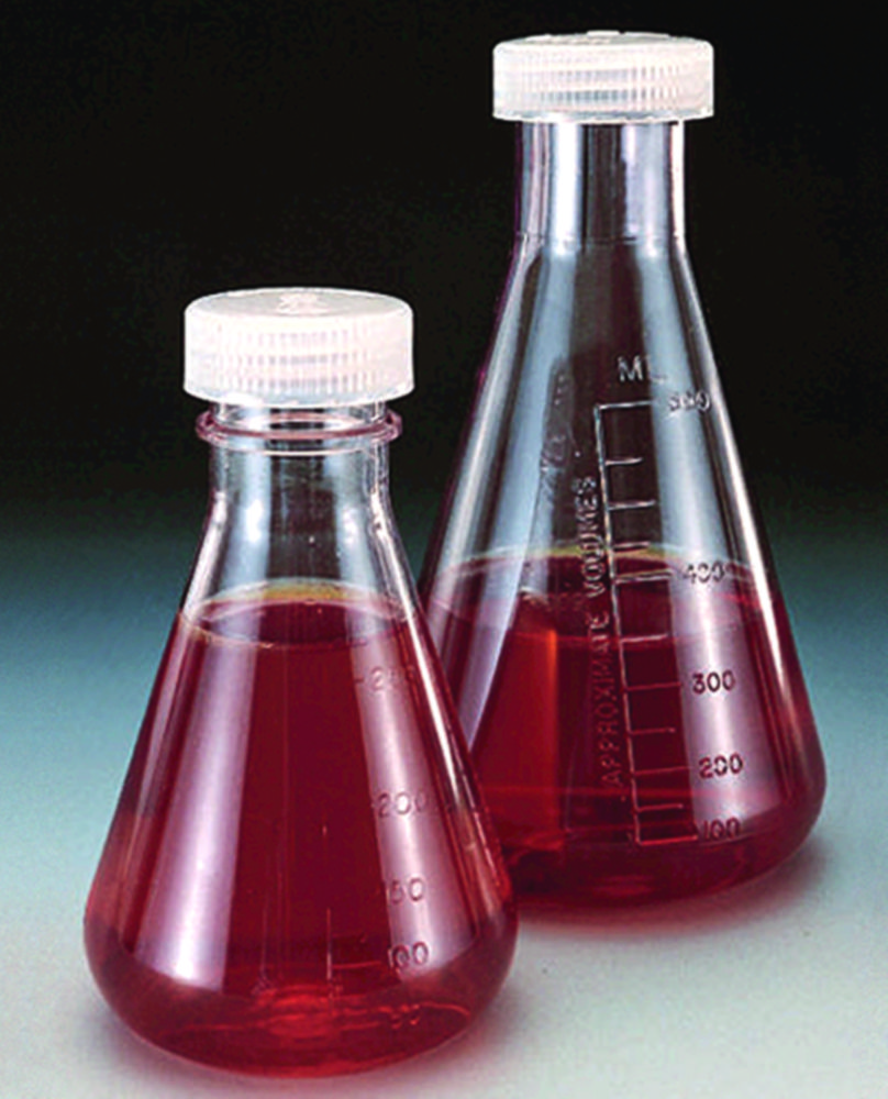 Erlenmeyerovy baňky Nalgene™, PC, se šroubovacím uzávěrem