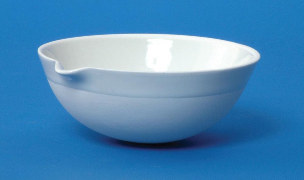 LLG-Porcelánové odpařovací misky s výlevkou, kulaté dno, střední tvar