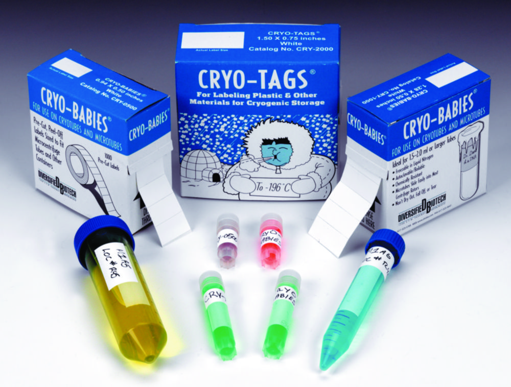 Etikety pro hluboké zmrazení <sup>Cryo-Babies®/Cryo-Tags®</sup>
